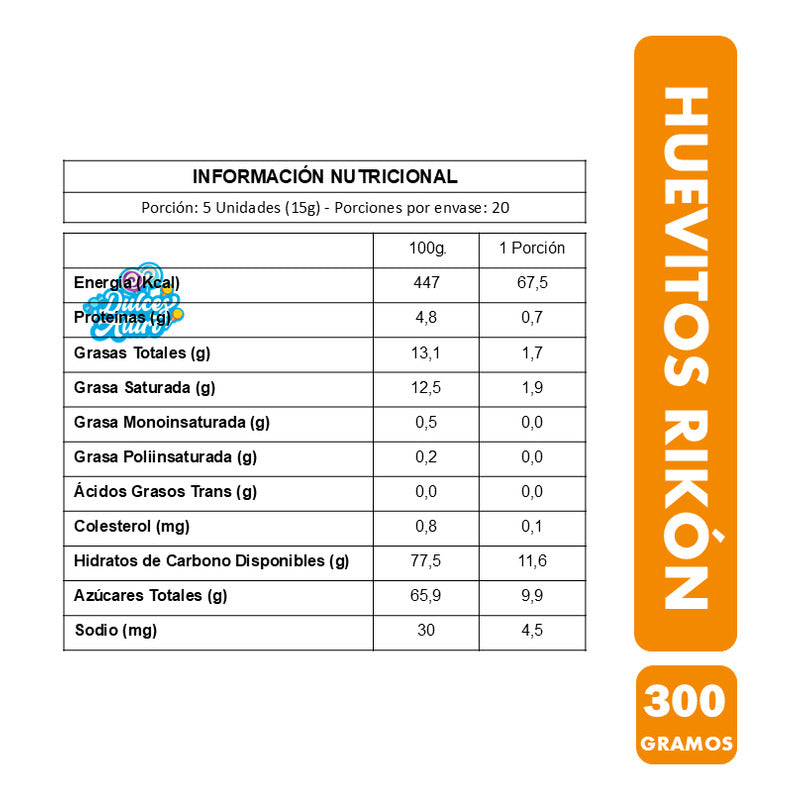 Huevitos Tipo Cholito De Chocolate -rikón (bolsa 300 Gramos)