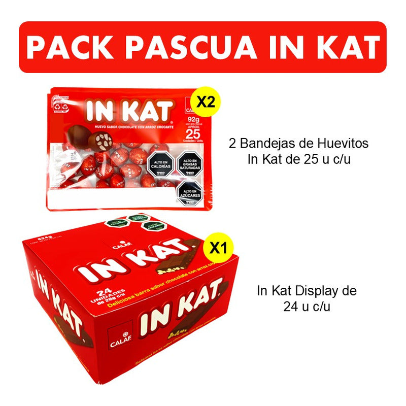 Pack 2 Bandejas De Huevitos De Pascua Inkat + Caja In Kat