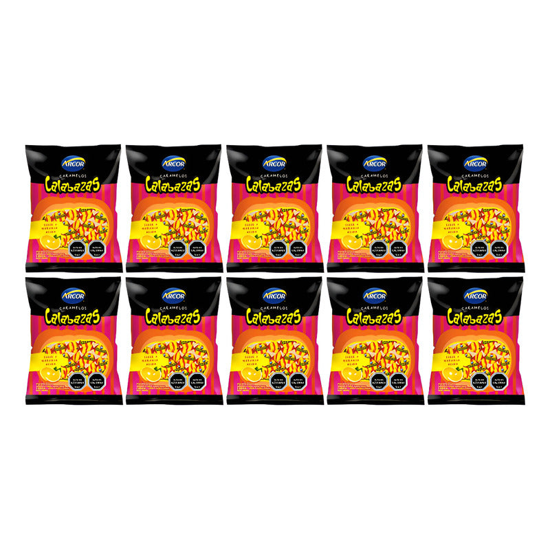 Dulces Para Halloween - Caramelos Calabaza (pack 10 Uni)