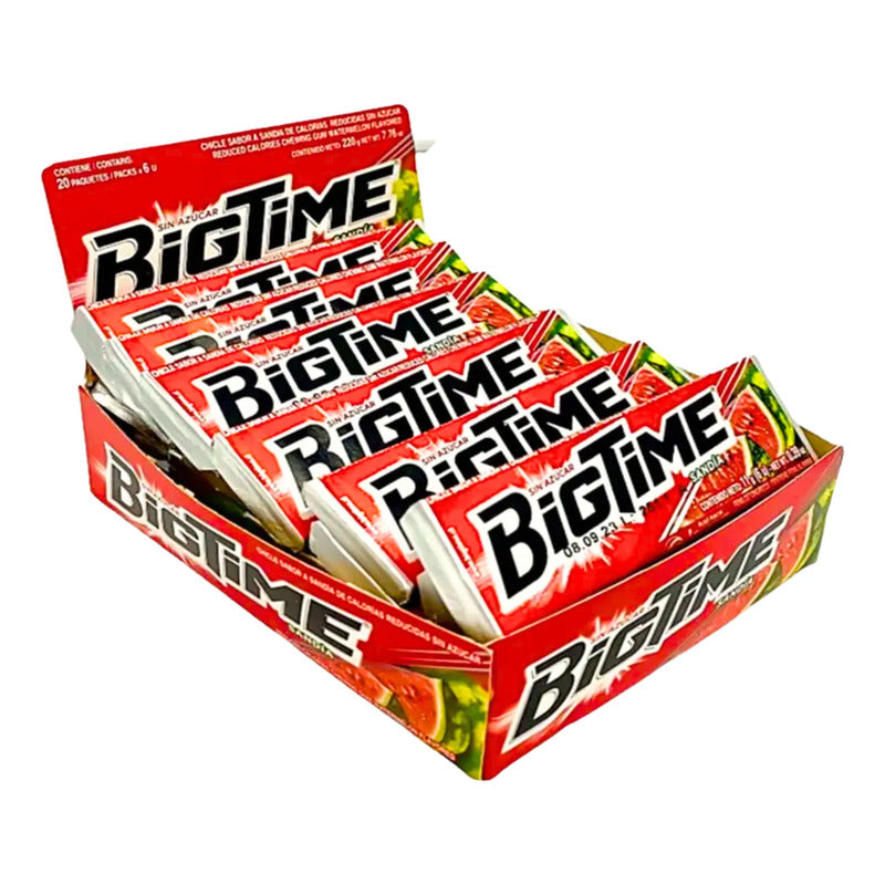 Chicle Sabor Sandia Bigtime (display Con 20 Unidades)