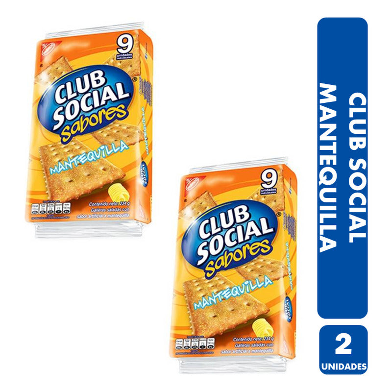 Club Social Sabor Mantequilla (pack Con 2 Unidades)