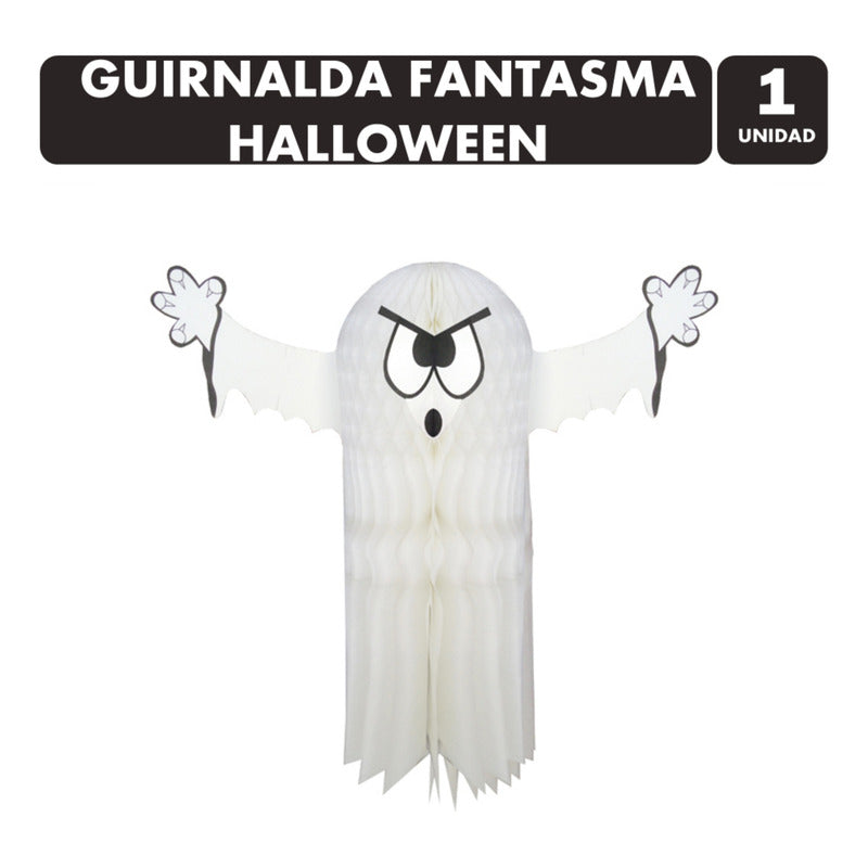 Guirnalda En Forma De Fantasma Decoración Halloween (36cm) Blanco Guirnalda Fantasma
