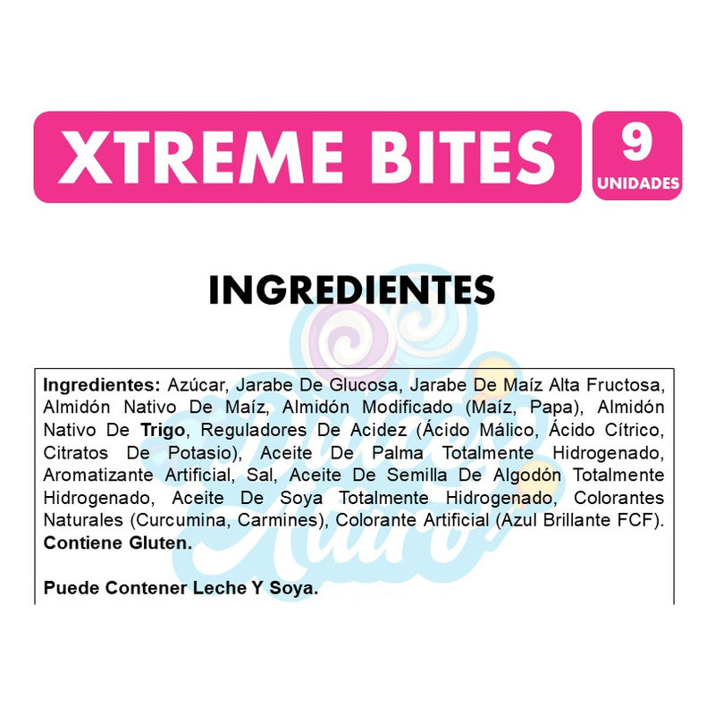 Chupa Chups Xtremes Bites Sabores Frutales (pack De 9uni)