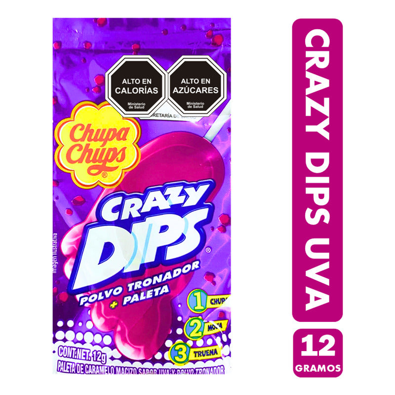 Petazeta Crazy Dips Sabor Uva De Chupa Chups (12 Gramos)