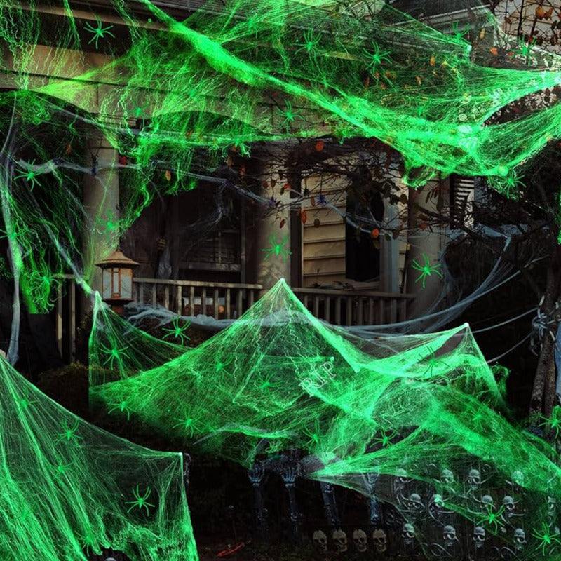 Telaraña Decorativa Verde Especial Halloween (20 Gramos)