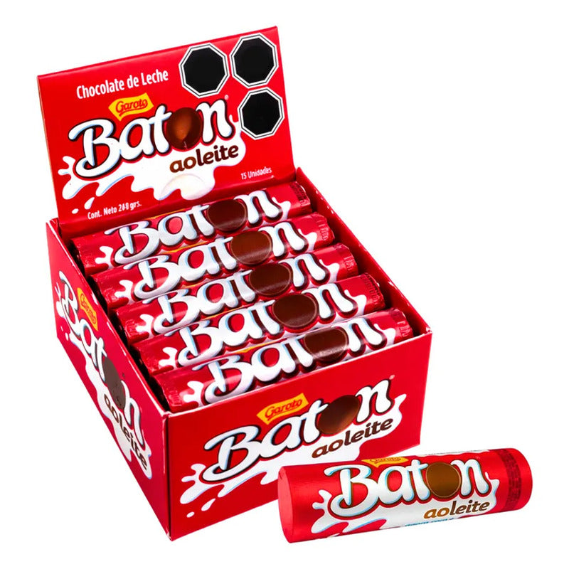 Batón Chocolate De Leche De Garoto (caja Con 15 Unidades)