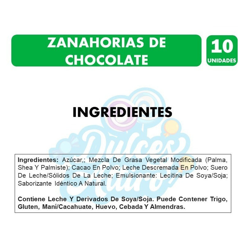 Zanahorias Del Conejo - Chocolate Dos En Uno (bolsa Con 10u)