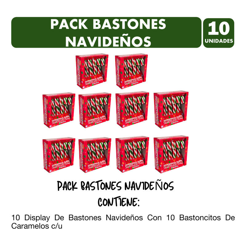 Especial Navidad - Bastoncitos Navideños (pack Con 10 Uni)