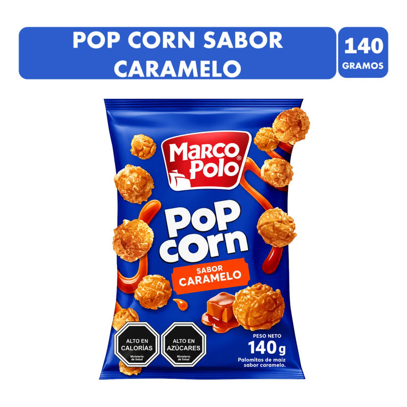 Pop Corn Palomitas De Maíz Sabor Caramelo Marco Polo (140g)