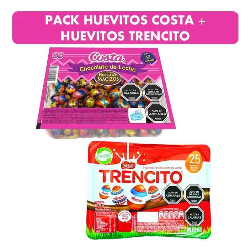 Pack Bandeja Huevitos De Pascua Costa + Huevitos Trencito
