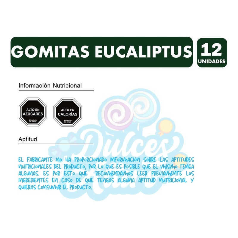 Display Pastillas Gomitas Alka Eucaliptus (display 12 Un)