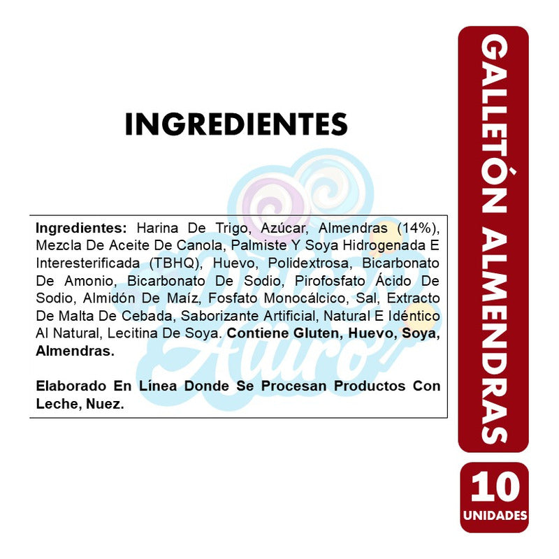 Pack De Galletón Almendras Nutra Bien (pack De 10 Unidades)