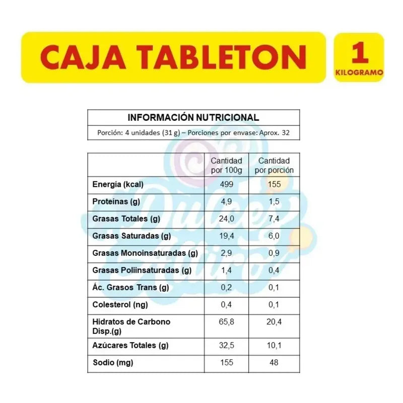 Tableton Fruna Galletas Bañadas En Chocolate - Caja 1kg