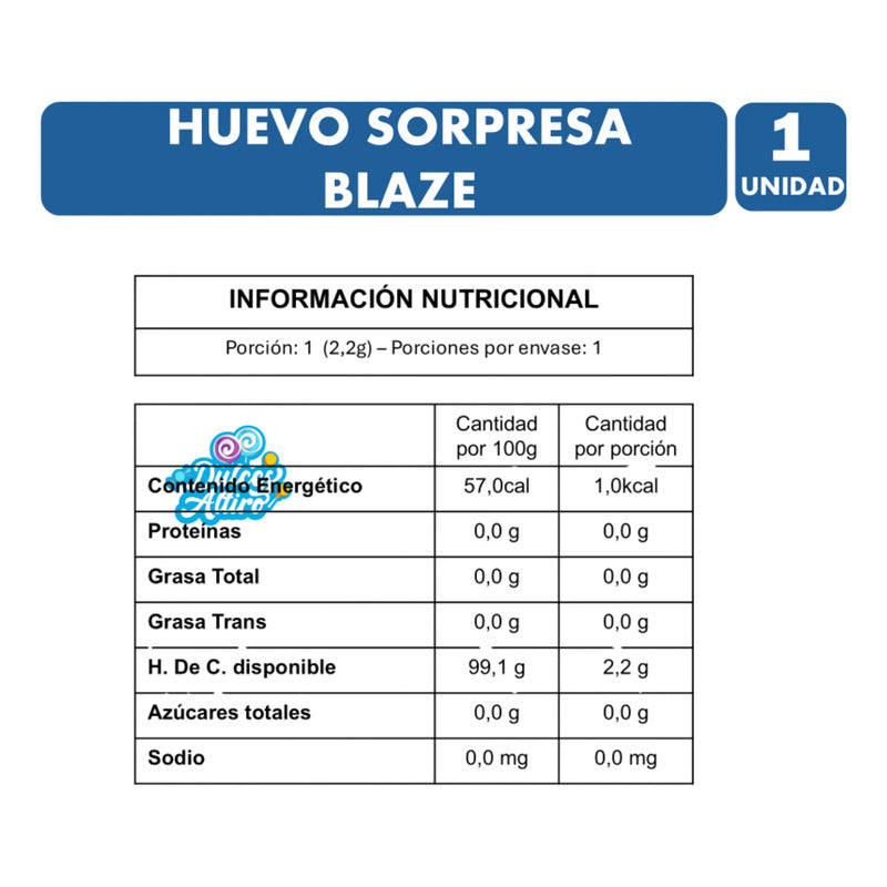 Huevo Sorpresa Blaze And The Monster Machines