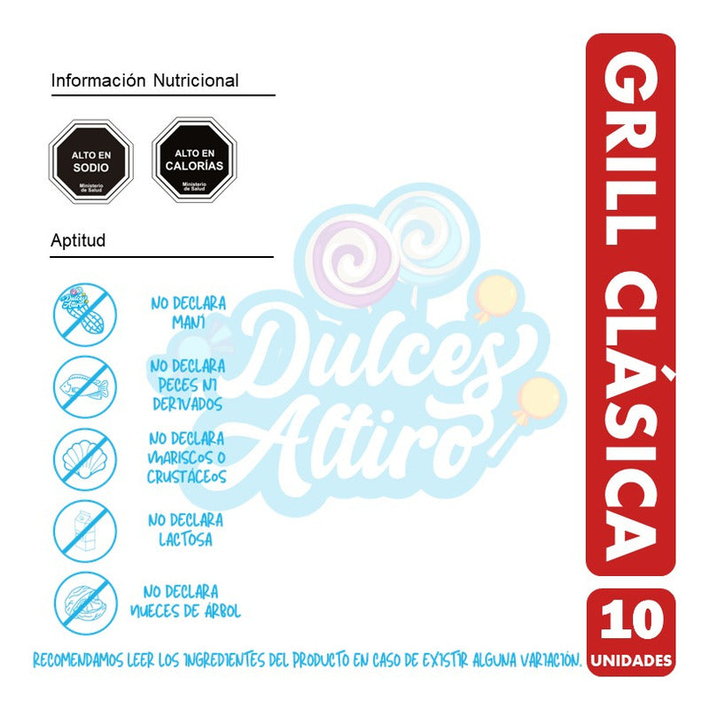Galletas Grill Clásica De Mckay, Para Colación -pack De 10un