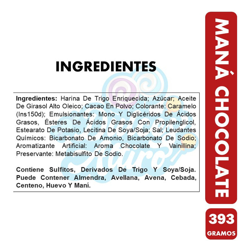Galletas De Chocolate - Marca Mana (contiene 393 Gramos)
