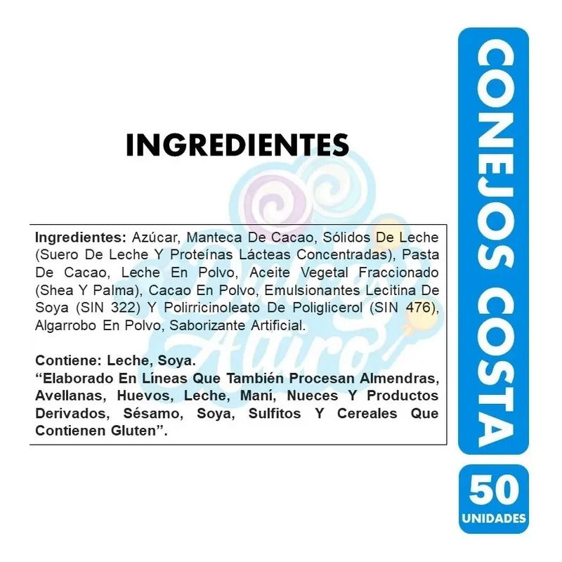 Conejitos De Chocolate Costa Especial Pascua (bolsa 50uni)