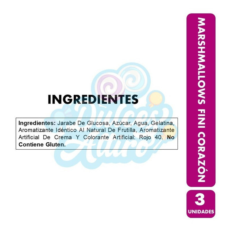 Pack De Gomitas Fini Marshmallows Corazón (pack 3 Unidades)