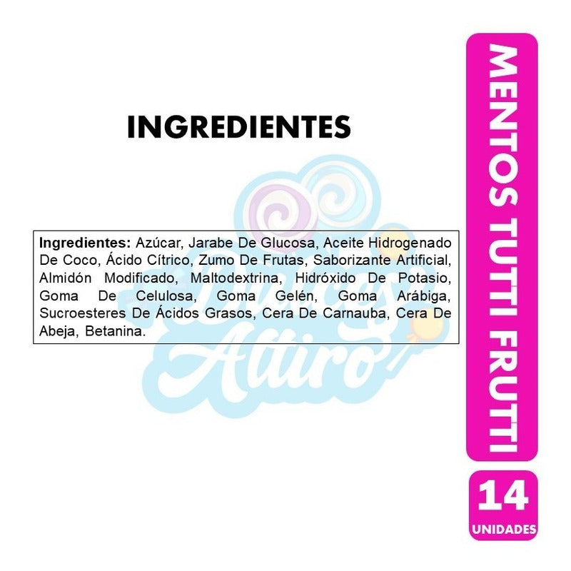 Display Caramelo Mentos Tutti Frutti (display 12 Rollos)