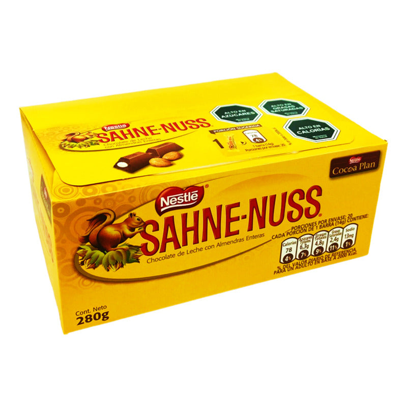 Chocolate Nestlé Sahne-nuss (contiene 20 Unidades)