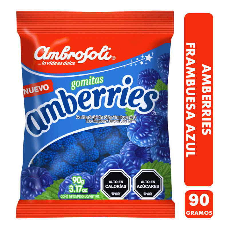 Gomitas Amberries Frambuesa Azul De Ambrosoli (90 Gramos)