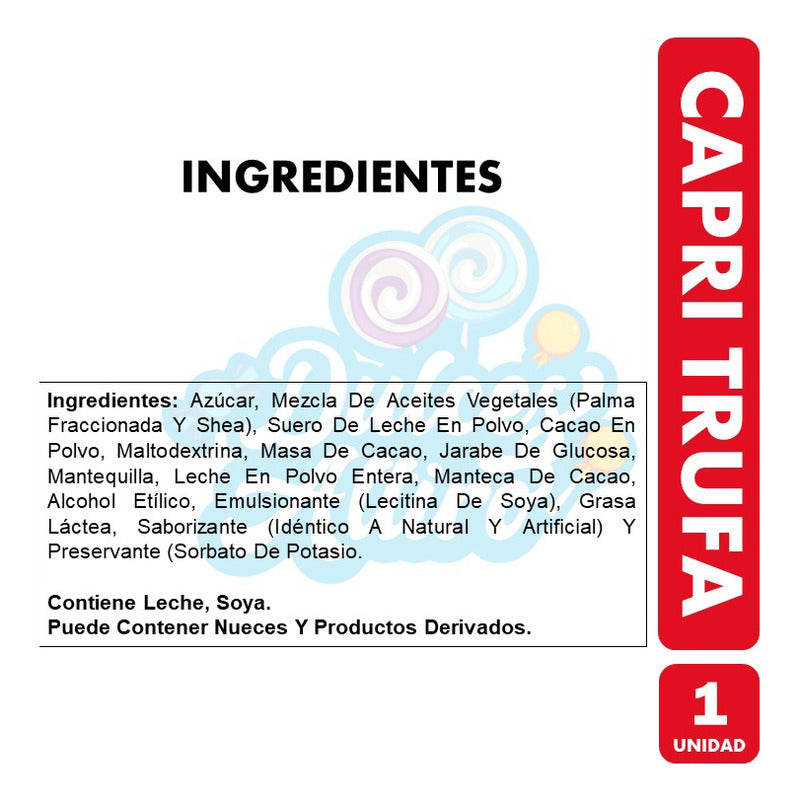 Capri De Chocolate Relleno Con Sabor A Trufa (contiene 90gr)