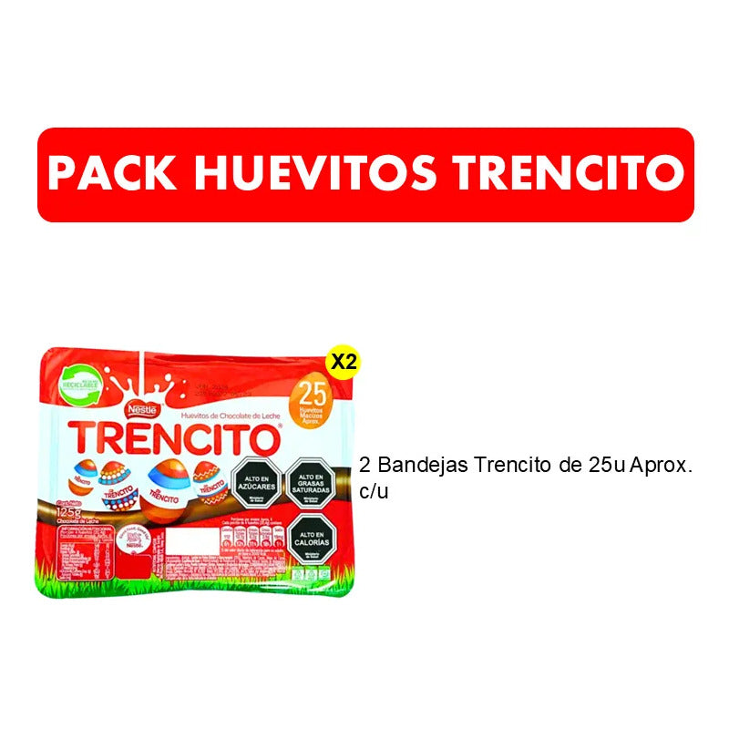 Pack Bandeja Huevitos De Pascua Trencito (2 Unidades)