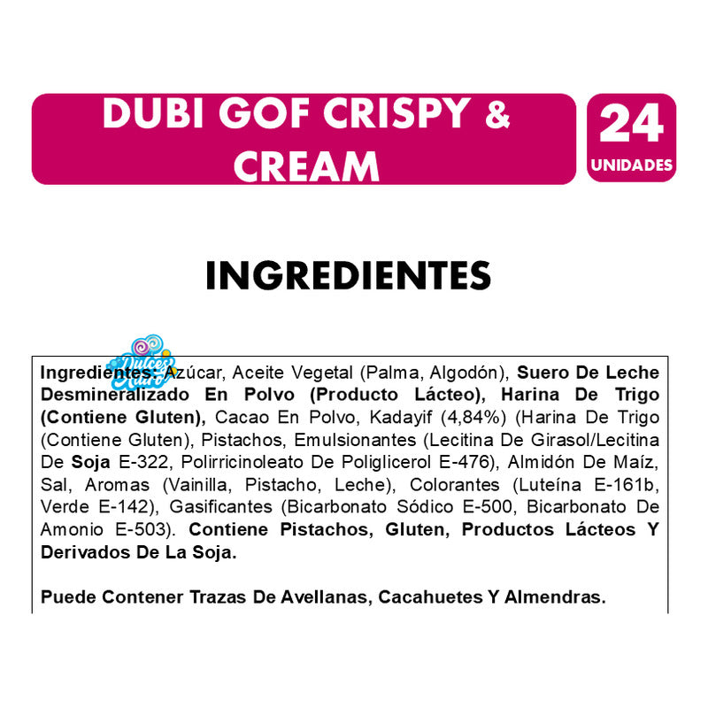 Dubai Gof -barquillo Recubierto Cacao Sabor A Pistacho (24u)