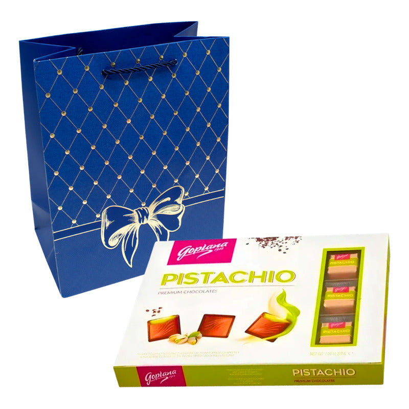 Pack Bombones Premium Pistacho Goplana + Bolsa De Regalo
