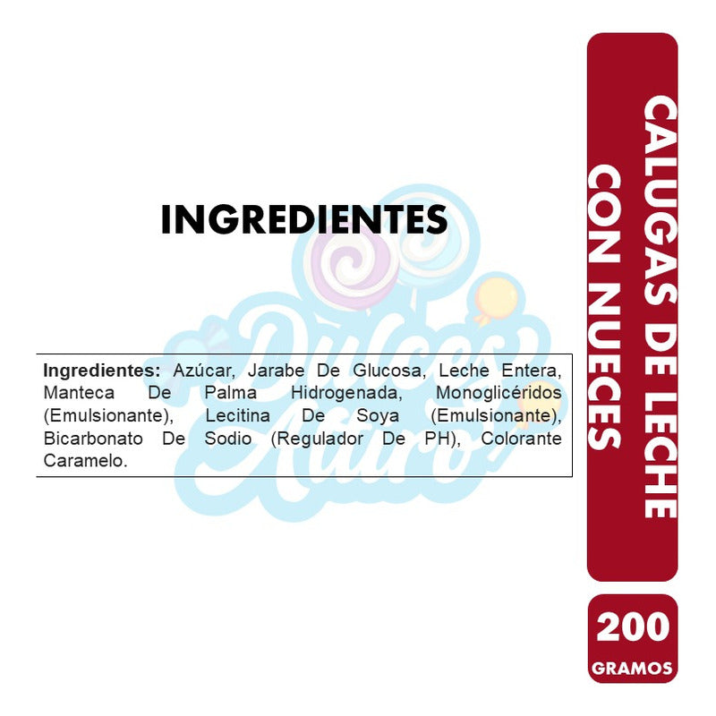 Calugas De Leche Nuez - Chiñihue (bolsa Con 200 Gramos)