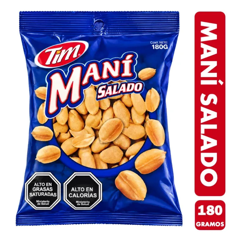 Maní Con Sal Para Compartir De Tim (contiene 180 Gramos)