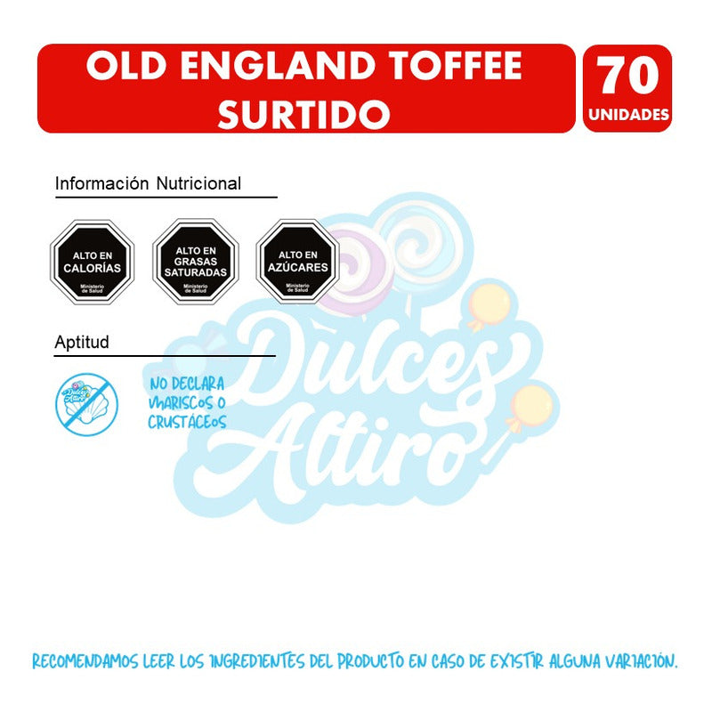 Old England Toffee Surtido (bolsa Roja Con 70 Caramelos)