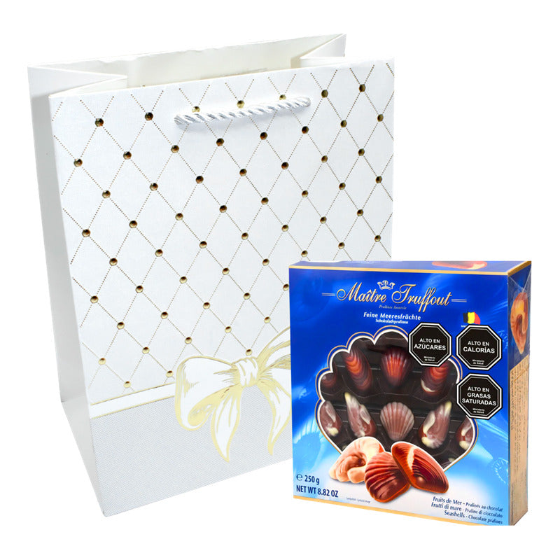 Bombones Maitre Truffout Pralines Formas Del Mar + Bolsa