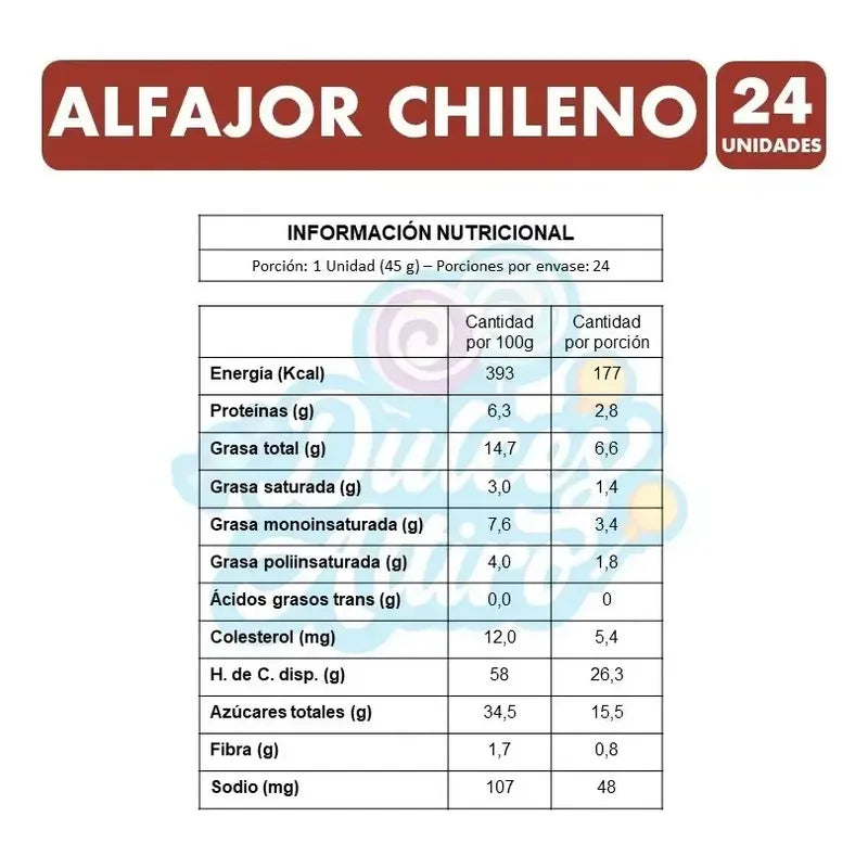 Alfajor Chileno Nutrabien Caja De 24 Unidades
