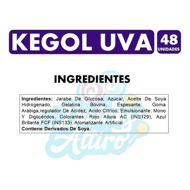 Kegol Caramelos Maticables Sabor Uva -  (caja 48 Unidades)
