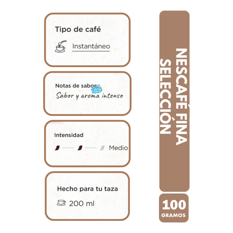 Café Fina Selección Nestlé Frasco De Vidrio (envase De 100g)