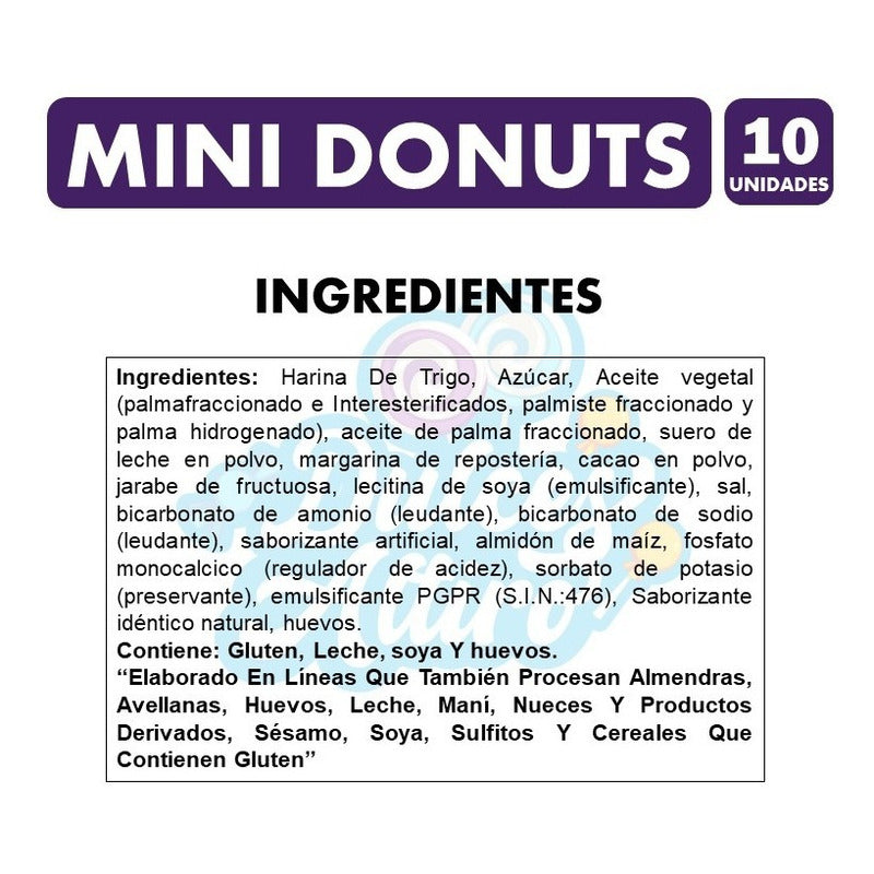 Galletas Mini Donuts, De Costa (para Colación) - Pack 10uni.