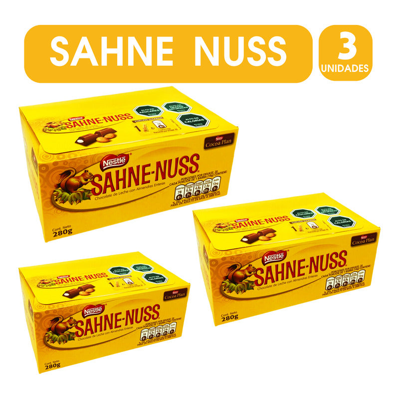 Sahne Nuss Individual En Pack - Pack De 3 Cajas De 20un C/u