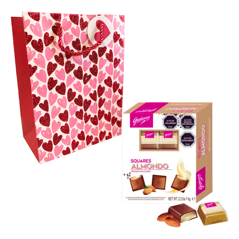 Pack Bombones Premium Almendra Goplana 1kg + Bolsa De Regalo