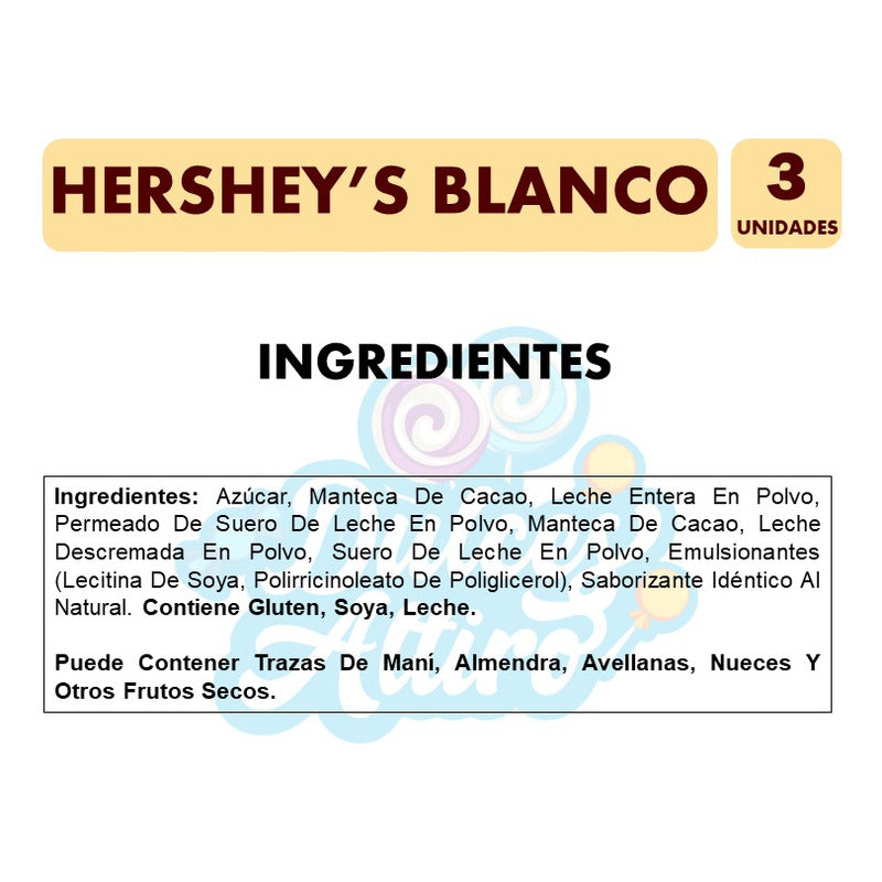 Hershey´s Barra De Chocolate Blanco (pack Con 3 Unidades)