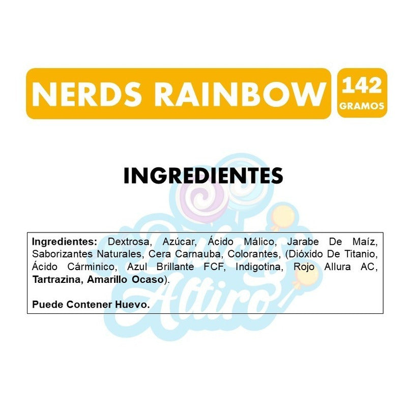 Dulces Pastillas Nerds Rainbow De Nestlé - Cajita De 142 Gr.