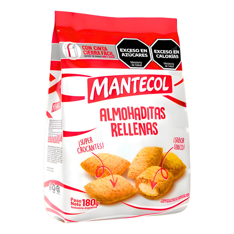 Mantecol Cereal Almohaditas Rellenas Sabor Maní - Bolsa 180g