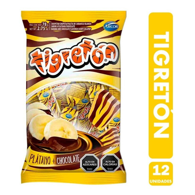 Paleta Tigretón - Sabor Plátano Y Chocolate (bolsa De 78gr).