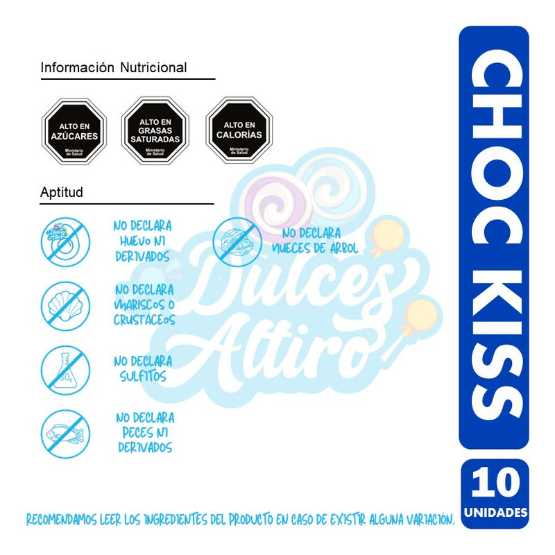 Galletas Colación Chockiss - Pack De 10 Unidades De 35gr C/u