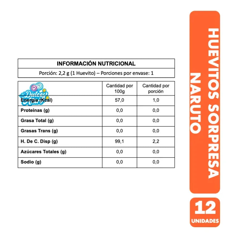 Huevitos Coleccionables Naruto Brickell Candy (caja 12 Uni)