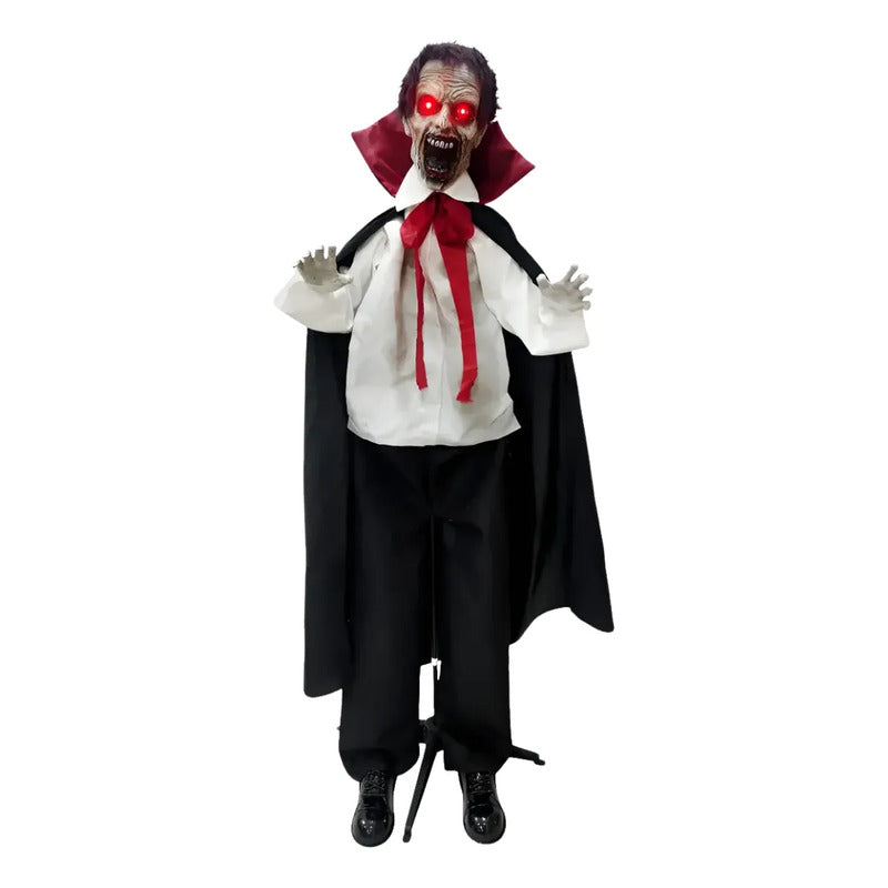 Decoración Halloween Vampiro 175 Cm Con Sonido Y Movimiento