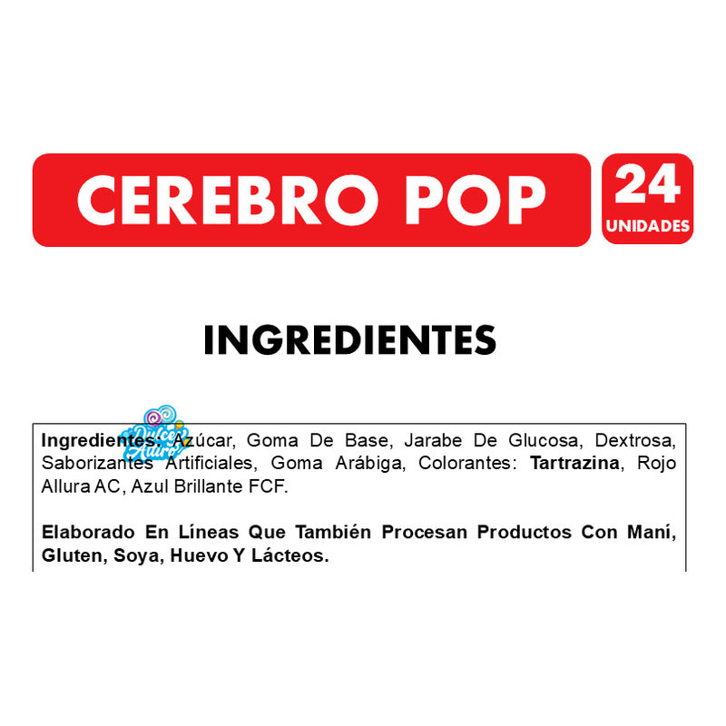 Coyacs Cerebro Pop En Forma De Cerebro De Mabú (24 Uni)
