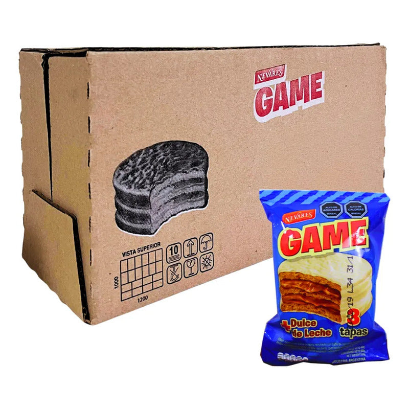 Alfajor De Chocolate Blanco Game De Nevares (caja Con 24 Un)