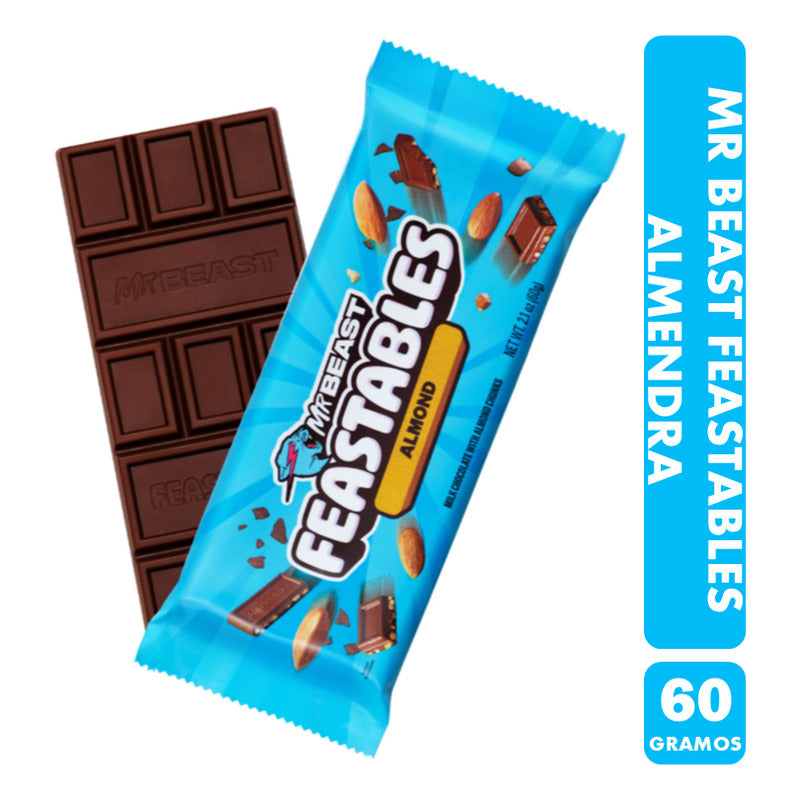 Chocolate Mr Beast - Feastables Almond (contiene 60 Gramos)