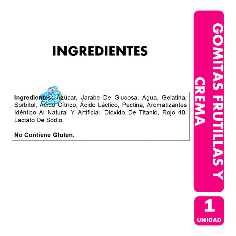 Gomitas Fini Sabor Frutilla Y Crema - Libre De Gluten